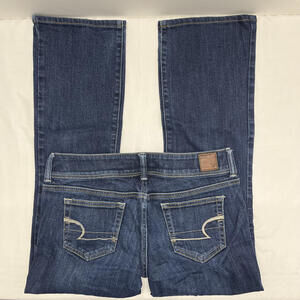 Y2K American Eagle blue low rise bootcut jeans Sz 6R Bella Swan Grunge Emo